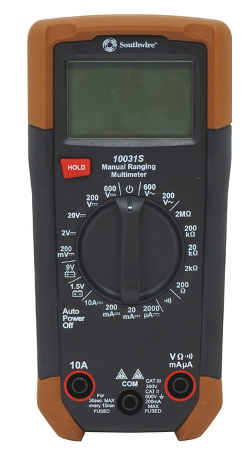 SOUTHWIRE MULTIMETER, DMM MANUAL NCV 10031S