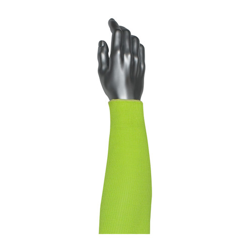 Kut Gard® 10-21HACPNY  Cut Resistant Sleeve, Size 14", Neon Yellow, ANSI A3