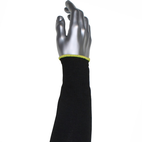 Kut Gard® S10ATAFR/5BK-ES6  Cut Resistant Sleeve, Size 22", Black, ANSI A5