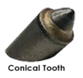 WELD-ON CONICAL REAMER TOOTH, 1.063" DIA. x 1.235" TALL