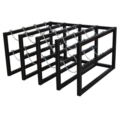 4 Wide by 4 Deep, Gas Cylinder Storage Rack, 16 Cylinder Capacity, Steel - 35162