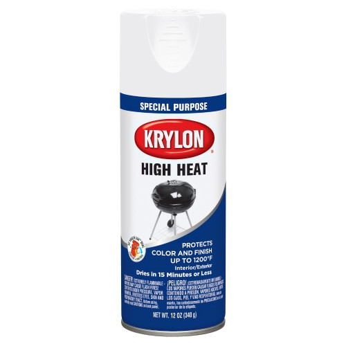 Krylon® High Heat Paint High Heat White 12 oz. 6/CS