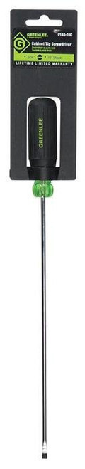 GREENLEE Round Shank 3/16" X 10" Flat Blade Screwdriver