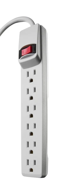 Woods POWERSTRIP, 6 OUTLET 4' CORD 6/BX