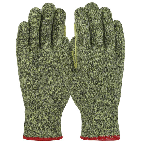 Kut Gard® MATA45HA-OERTH Heavy Weight Cut Resistant Gloves, Size L, Green, ANSI A4