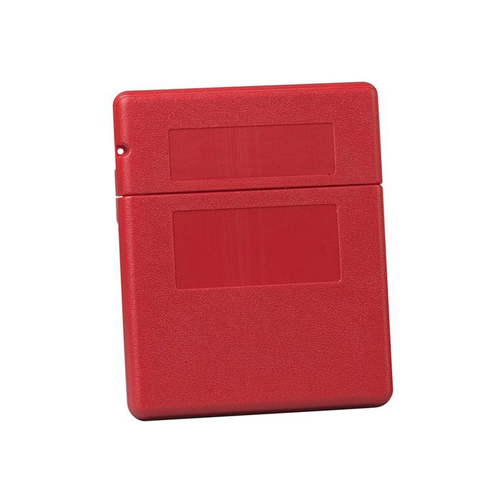 Document Storage Box for SDS, Medium-sized, Lockable Flip-top, Single Pack, Plastic, Red - S23303