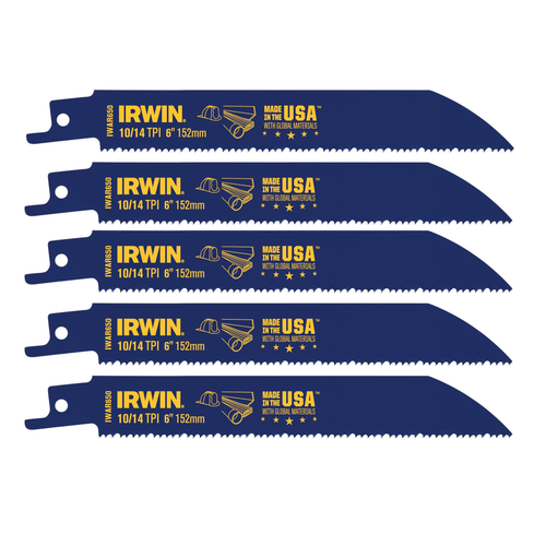 IRWIN RECIP 6" 10/14TPI 5PK