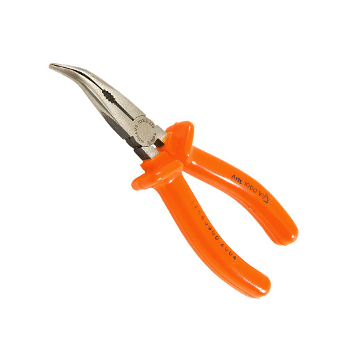 Jameson 1000V Insulated Bent Long-Nose Pliers, 6-1/4"