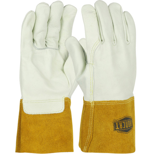Ironcat® 6010 --Cut-and-Sewn--Gunn Cut-- Hand Protect-Welding, Size XL, Natural