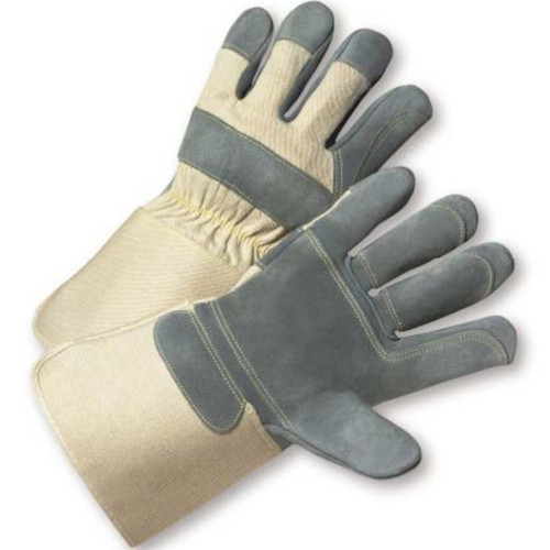 PIP® 800DP-AA  Leather Palm Gloves, Size L, Natural