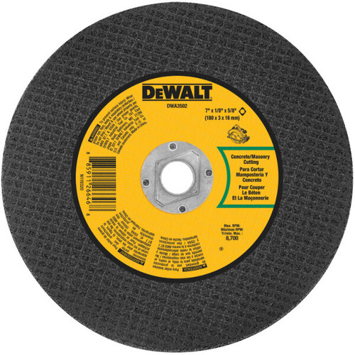 DEWALT Masonry Abrasive Blade, 7-Inch X 1/8-Inch