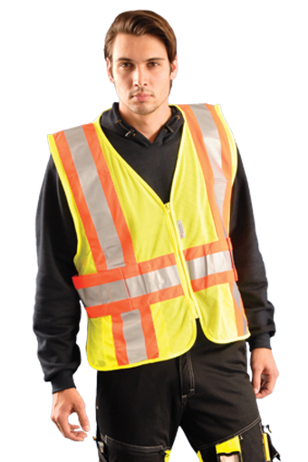 Occunomix Premium Mesh Two-Tone Expandable Safety Vest 1/EA