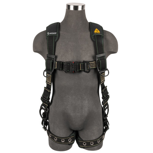 SAFEWAZE Arc Flash Full Body Harness: DE 3D, DE QC Chest, DE FD, TB Legs (M)
