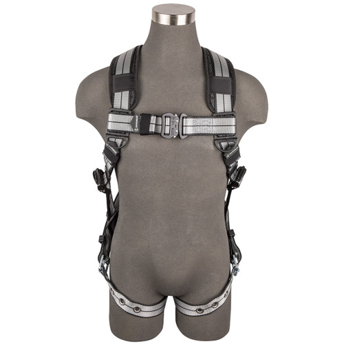 SAFEWAZE PRO+ Slate Full Body Harness: Alu 1D, Alu QC Chest, TB Legs (S)