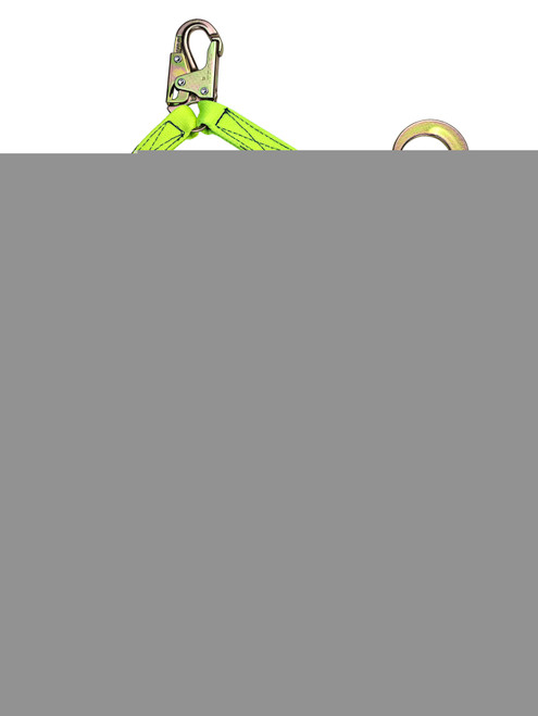 SafeWaze PRO 6' Stretch Internal Energy Absorbing Lanyard: Dual Leg, Rebar Hooks