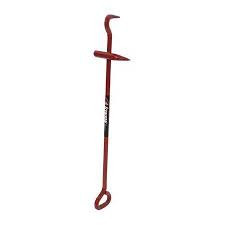 Kenyon S550 Irrigation Manhole Lifter, Manhole Hook with Digout Spike, One-Piece Steel, 36" Overall Length, Sure-Grip