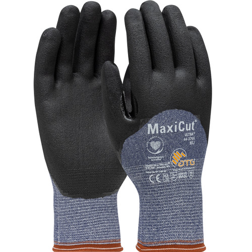 MaxiCut® Ultra™ 44-3755  Cut Resistant Gloves, Size 2XL, Blue, ANSI A3