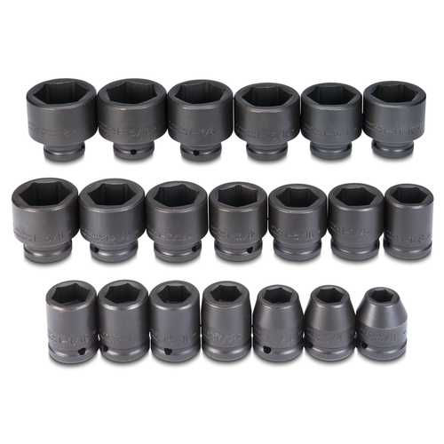 PROTO 3/4" Drive 20 Piece Impact Socket Set - 6 Point