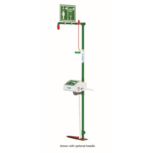 Floor Mount, Closed ABS Bowl, Hughes Combination Shower, Galvanized Pipe, Top Inlet - 18G45GT