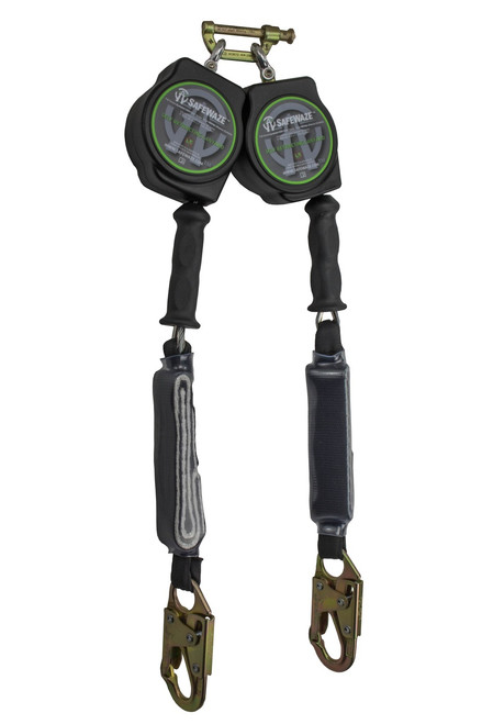 SafeWaze Latitude HD 10' Dual Cable SRL: SW-9012 BWB, Snap Hooks