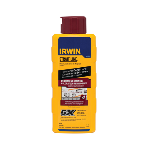 IRWIN CHALK 6 OZ - CRIMSON RED PERMANENT