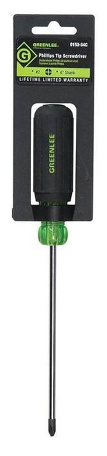 GREENLEE Heavy-Duty Phillips Tip #2 x 6" Screwdriver