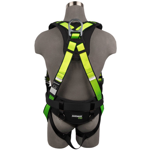 SafeWaze PRO Construction Harness: 3D, QC Chest, QC Legs  (XL)