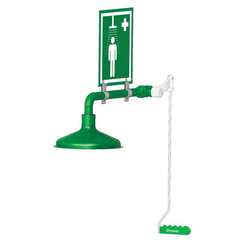 Ring Main Mount, Laboratory Hughes Drench Shower, Stainless Steel Pipe - L23GS