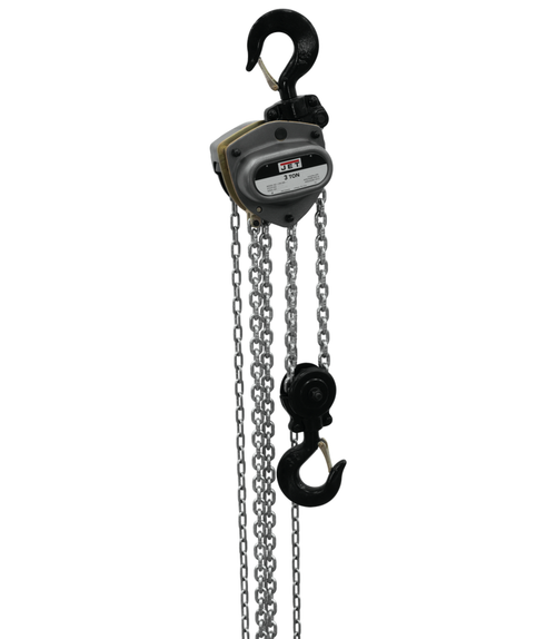 L-100-300WO-15, 3-Ton Hand Chain Hoist With 15' Lift & Overload Protection
