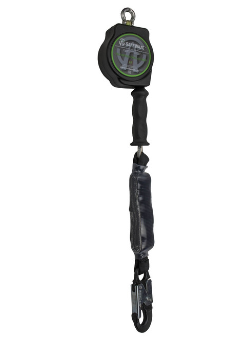 SafeWaze Latitude HD 10' Single Cable SRL: Carabiner, Alu Snap Hook  (P/N SW-8008-10-ALU)