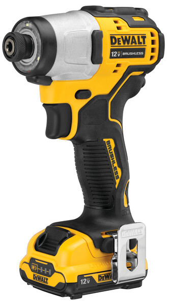 DEWALT 12V MAX* XTREME Cordless Brushless 1/4 in Impact Driver Drill Kit (2) Lithium Ion Batteries with Charger