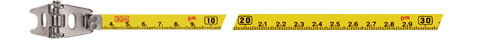100FT/30M ST_3X Hook End G1 & G2 Blade Long Tape Measure 6/PK