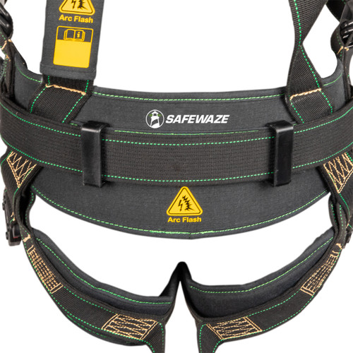 SAFEWAZE Arc Flash Construction Harness: DE 3D, DE QC Chest, DE FD, DE QC Legs (L)