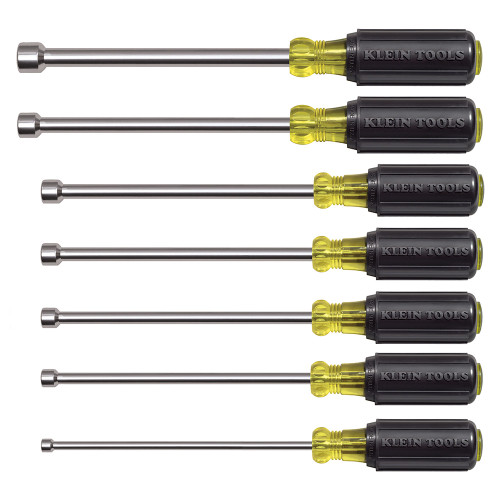 Klein Magnetic Nut Driver Set 6" Shafts, 7 Pc