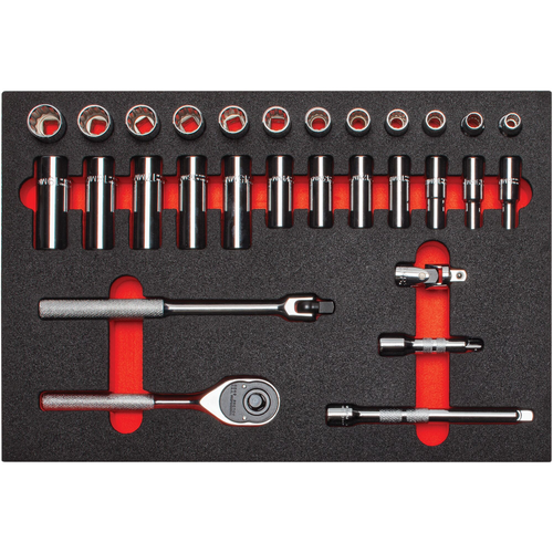 PROTO SET SKT 3/8 DR 29 PC 12PT HTC FOAM