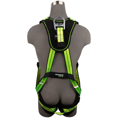 SafeWaze PRO+ Full Body Harness: 1D, QC Chest, QC Legs  (3X)