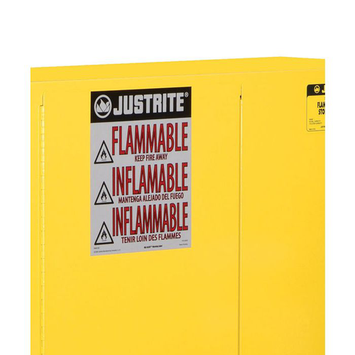 Flammable Warning Label for Safety Cabinets, Large, Haz-Alert™ - 29002