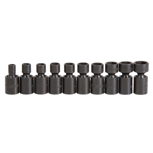 Proto® 3/8" Drive 10 Piece Metric Universal Impact Socket Set - 6 Point 1/ea