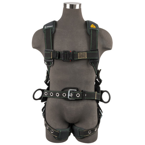 SAFEWAZE Arc Flash Construction Harness: DE 3D, DE QC Chest, TB Legs (M)
