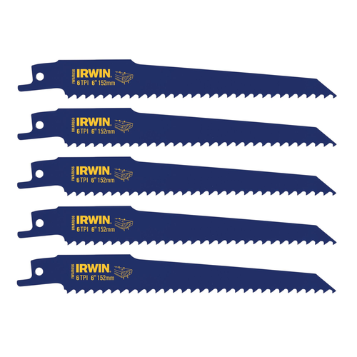 IRWIN RECIP 6" 6TPI 5PK  (P/N 372656P5)