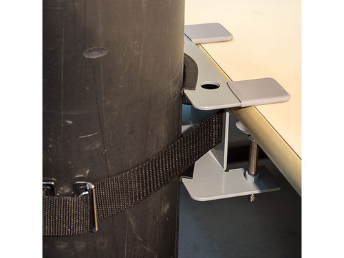 Steel Gas Cylinder Support Bracket, One 12" Cylinder Capacity, Bench Mount, Steel - 35258