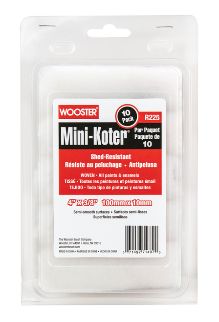 Wooster 4" Mini-Koter woven 3/8" 10pk