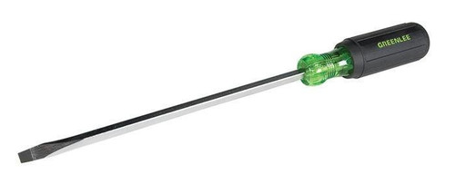 GREENLEE Square Shank 1/4" x 8" Flat Blade Screwdriver