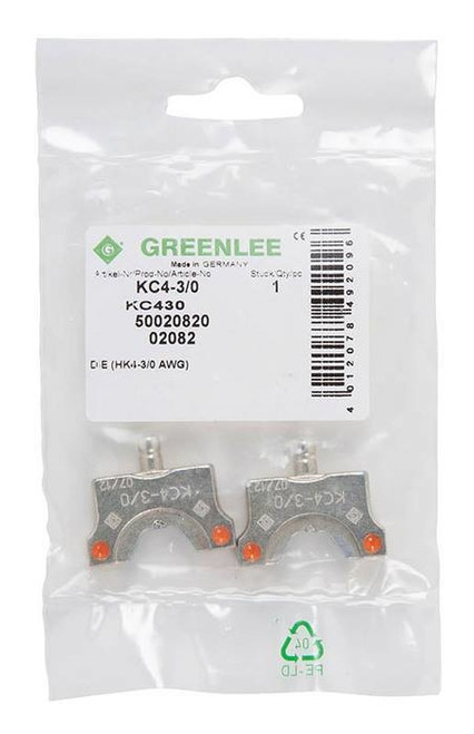 GREENLEE 3/0 CU AWG Die Set