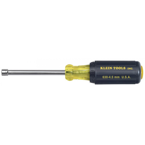 KLEIN 4.5 mm Cushion-Grip Hollow-Shank Nut Driver - 3''-Shank