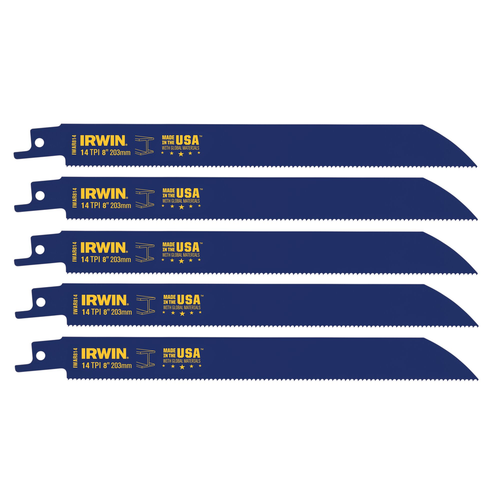 IRWIN RECIP 8" 14TPI 5PK