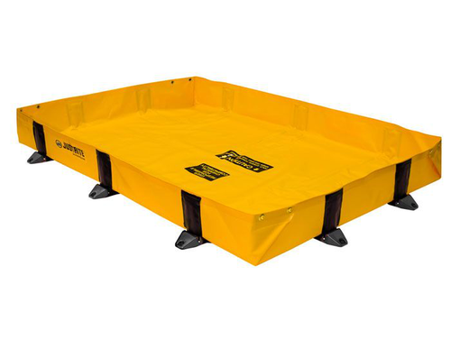 4' x 6' x 8", 119 Gallon Spill Capacity, Folding Spill Containment Berm, Rigid-Lock QuickBerm® Lite, Yellow - 28372