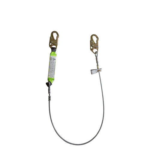 SafeWaze PRO 6' Cable Energy Absorbing Lanyard: Snap Hook