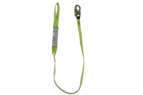 SafeWaze Arc Flash 6' Energy Absorbing Lanyard: Snap Hook, Soft Loop