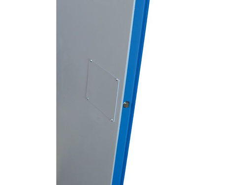 12 Gallon, 1 Shelf, 2 Door, Self-Close, Hazardous Material Cabinet, ChemCor® Piggyback, Royal Blue - 8613282